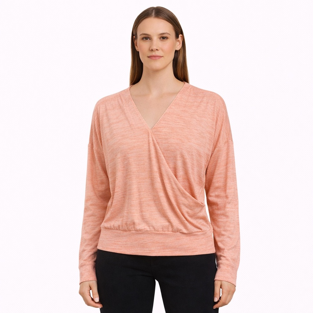 Gap Pink Wrap-Style Sweater Top
